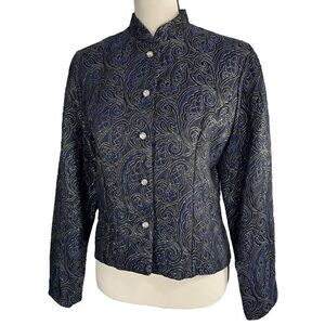 MSK Button Up Navy Blue Blazer Jacket